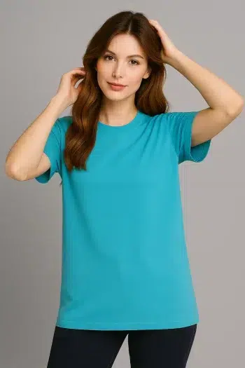 Sky Blue Bio-Washed Cotton T-Shirt